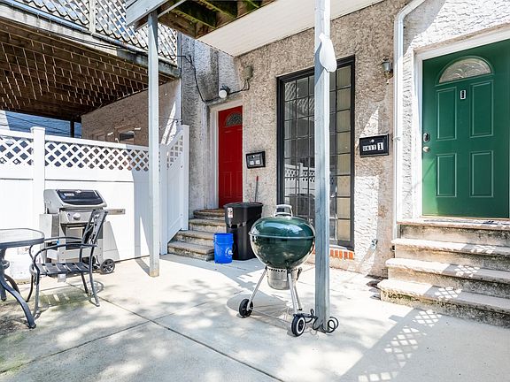 fenced patio