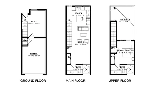 Floor plan 1 Bedroom, 2 Bathrooms