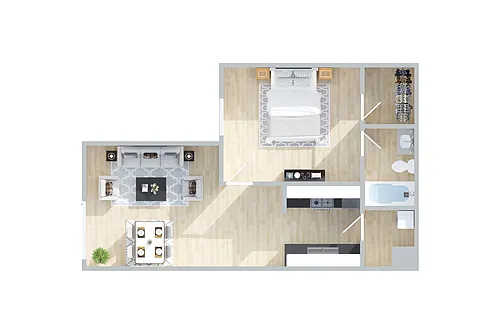 Floor plan 1X1