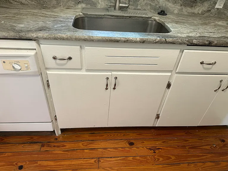 New granite counter with under mount sink