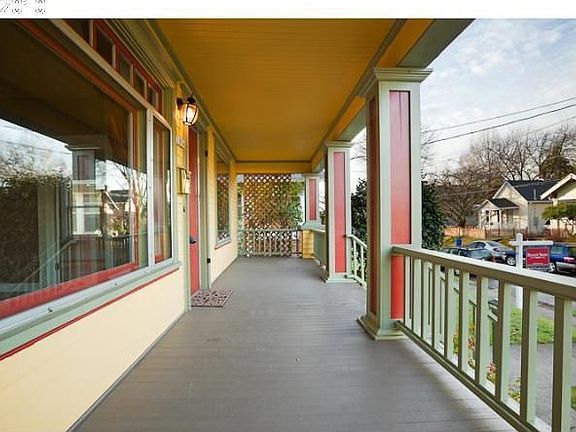 A large front porch great for an outdoor living space.