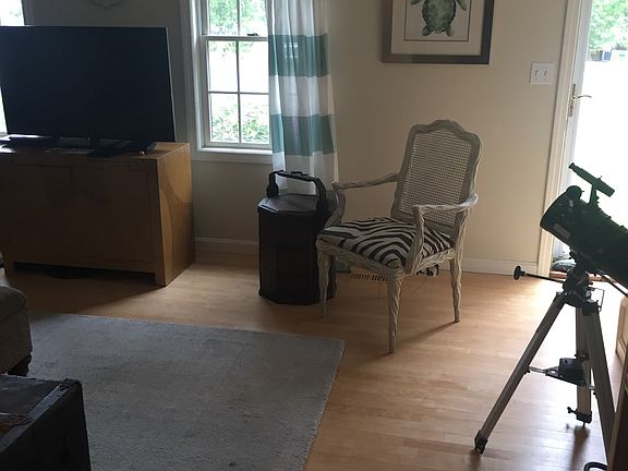 Living room view to front door