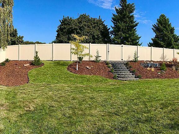 Privacy fence, new landscape