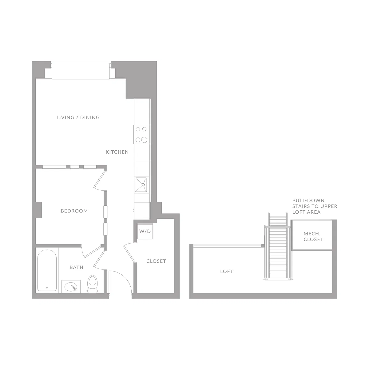 Floor plan One Bedroom A