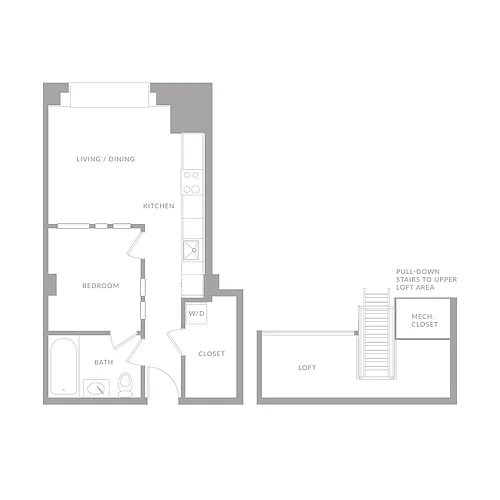 Floor plan One Bedroom A