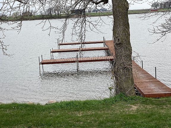 Shared dock across from home