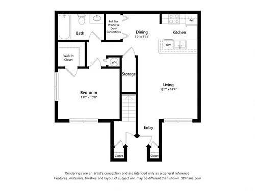 Floor plan One Bedroom