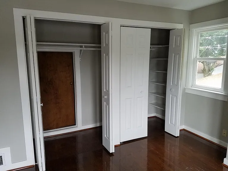 Extra deep closets in bedrooms.