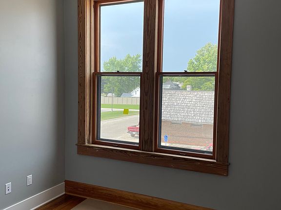 Bedroom looking out the front of the building (viewing north).