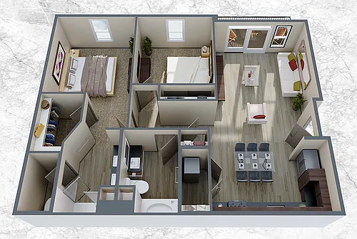 Floor plan 2X2 B2
