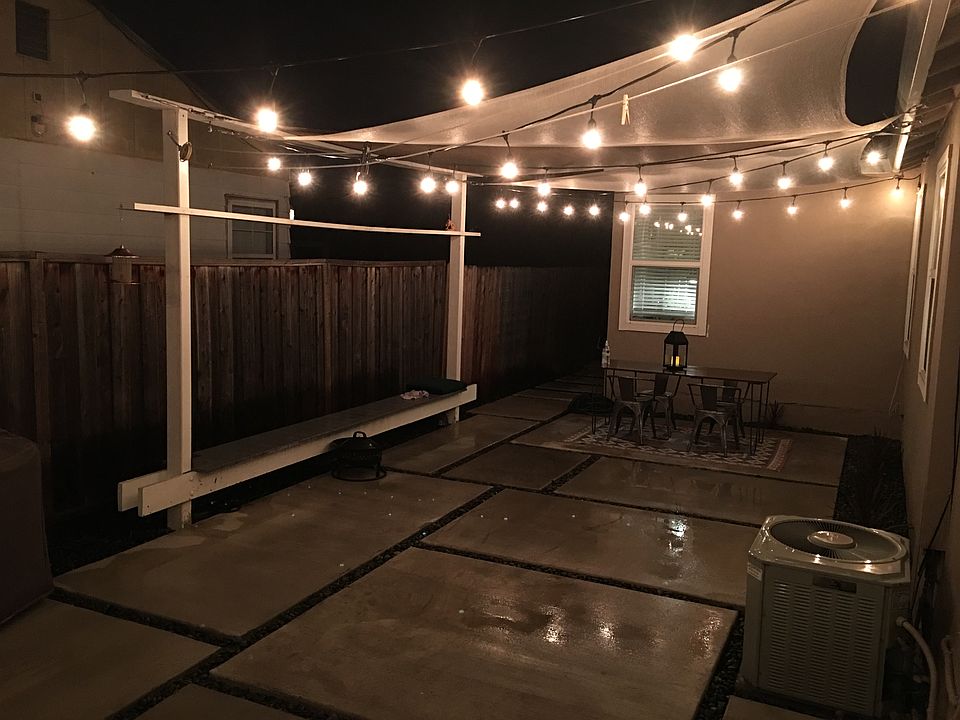 Backyard at night. 