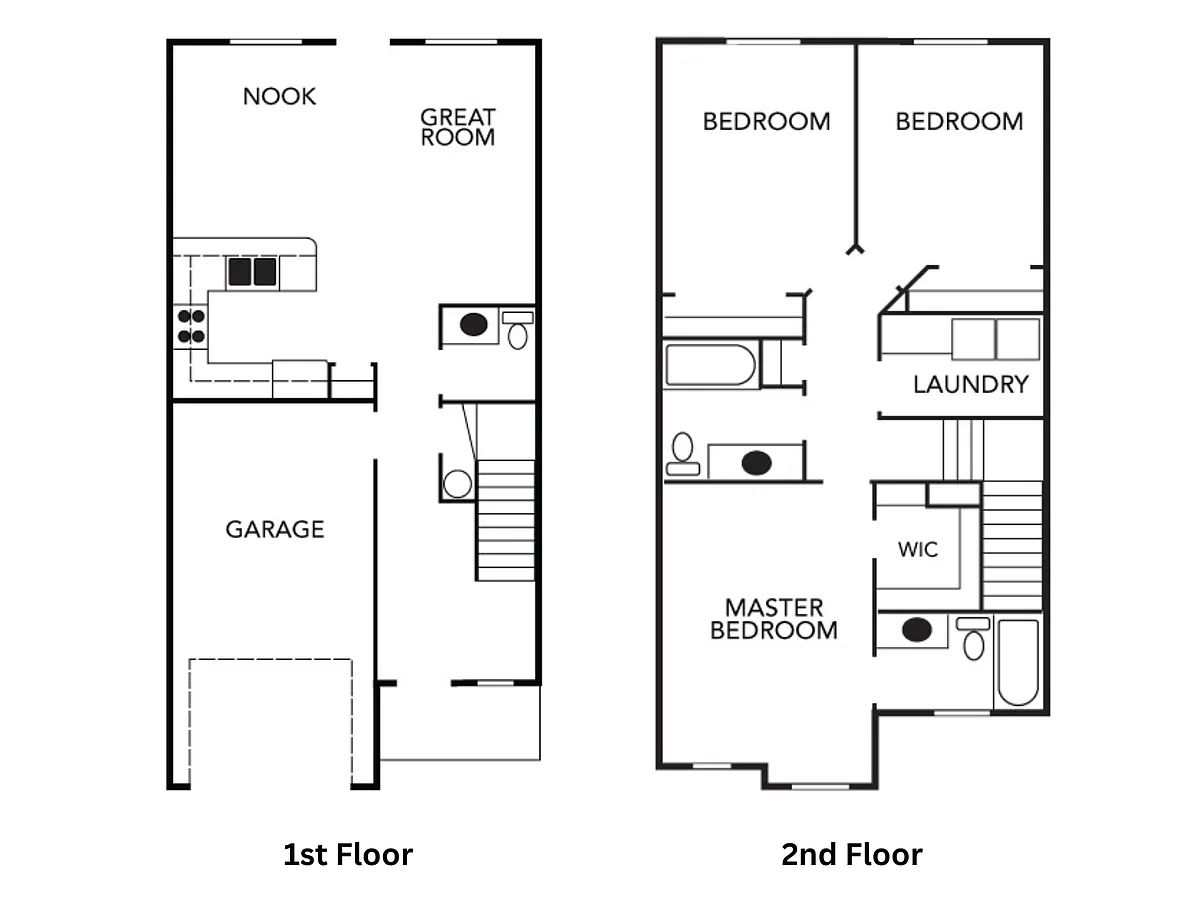 Floor plan 3 Bd 2.5 Bath