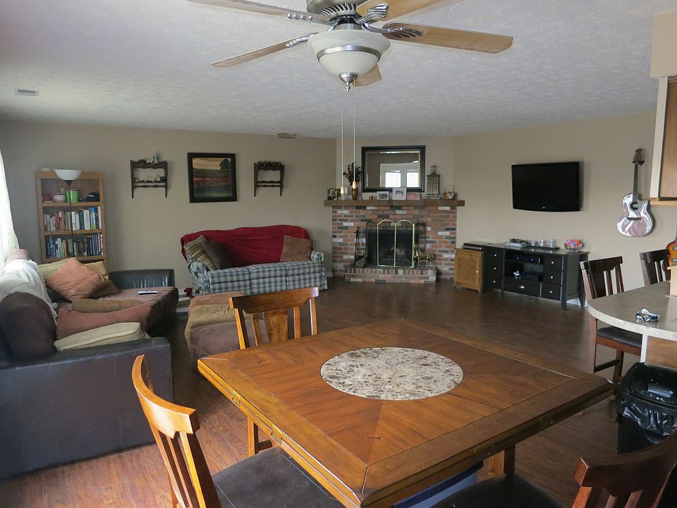 living room with fireplace