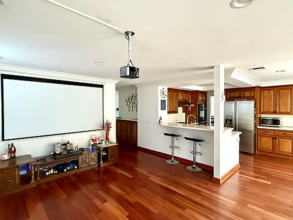 family room and kitchen