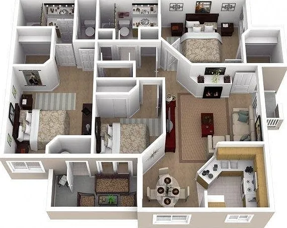 3 Bedroom 2 Bath 3 Bedroom 2 Bath