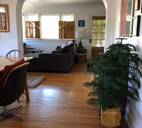 Looking toward living room from dining room