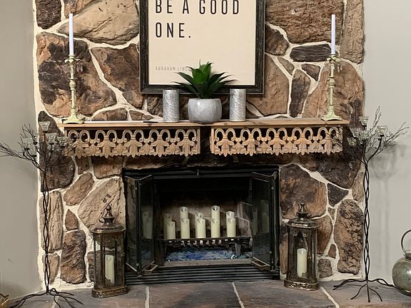 Wood burning fireplace!