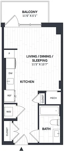 Floor plan Studio - Stratos - EE01