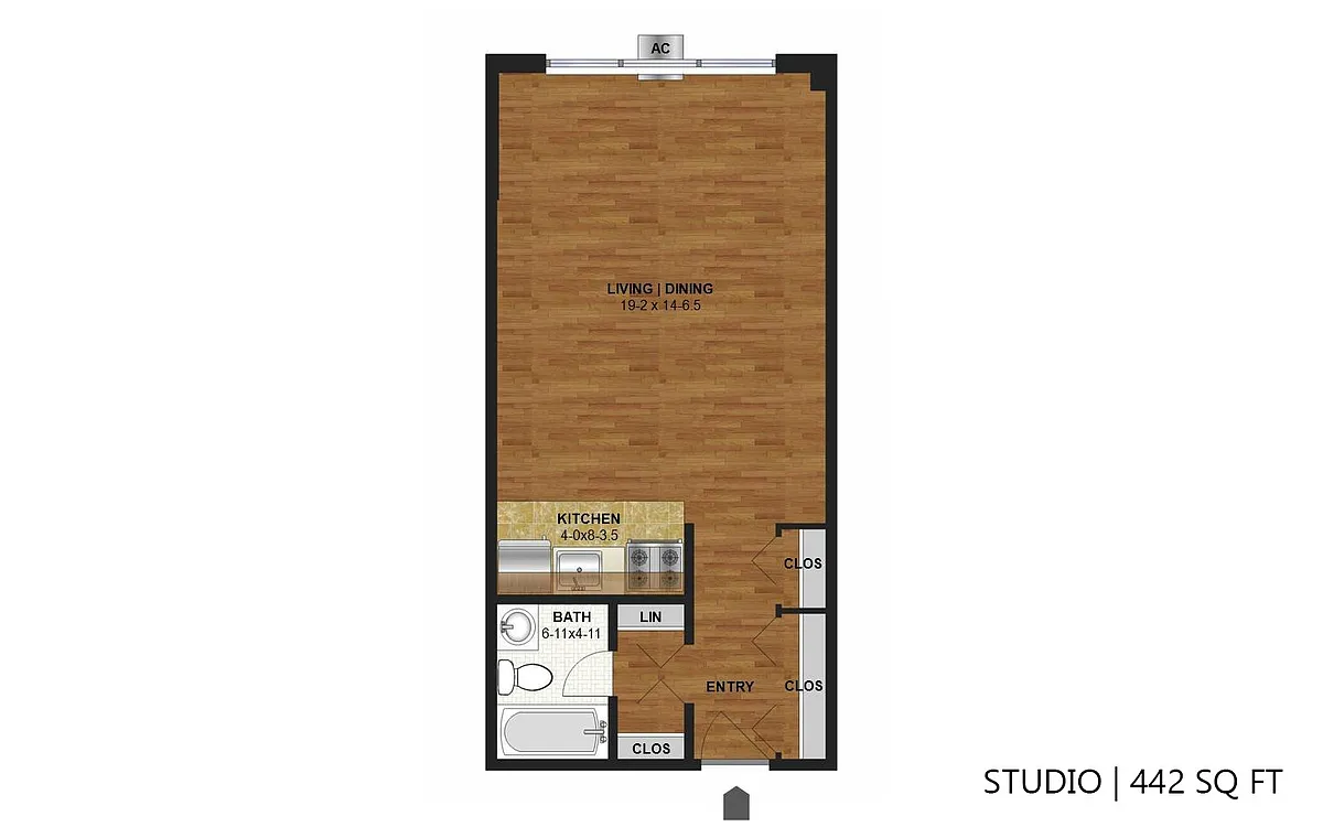 Floor plan King's Highway - Studio (A)