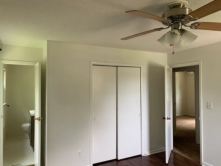 Master bedroom door configuration.