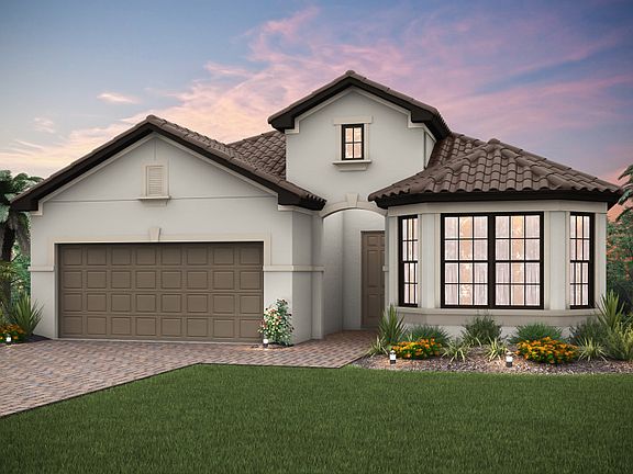 Elevation FM2C with bay window and tile roof
