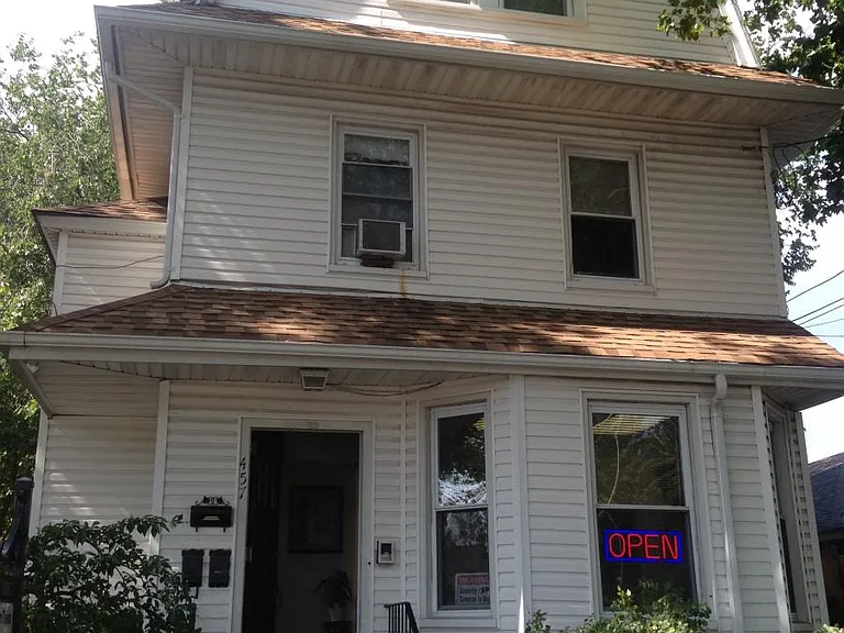 front of the house