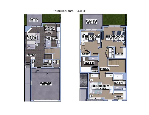 Floor plan 3 bed