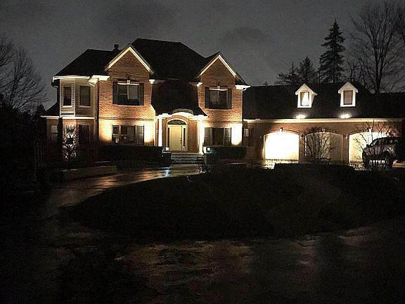 Night view of front of home 