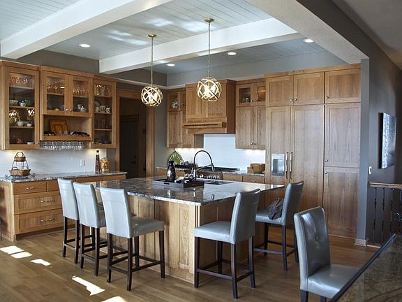 a large kitchen island ends up being the focus of your home