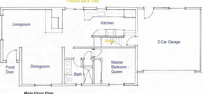 Main level floor plan