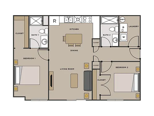 Floor plan 2 bedroom