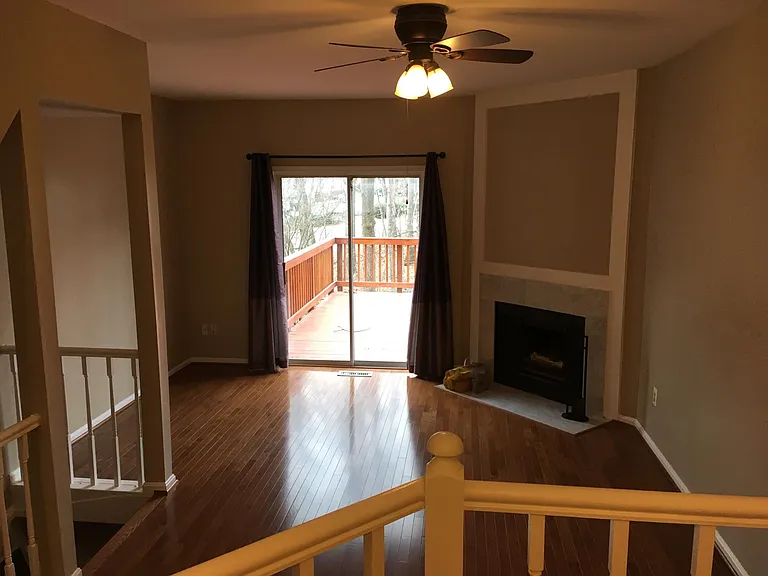 Living room with fireplace