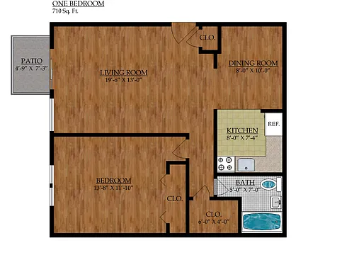 Floor plan One Bedroom