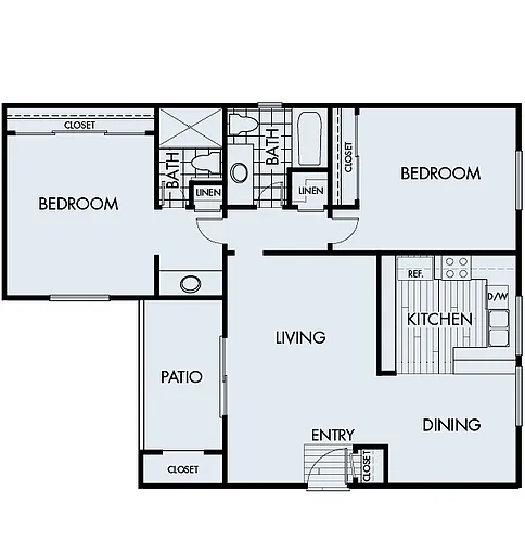 Floor plan 2x2AR1T3-2x2