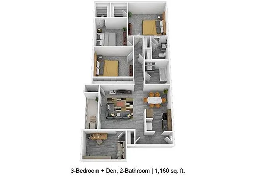 Floor plan 3BR/Den