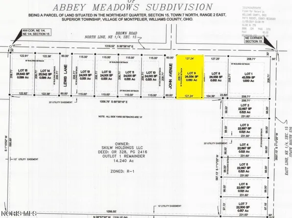 640 W Brown Rd Lot 9, Montpelier, OH 43543