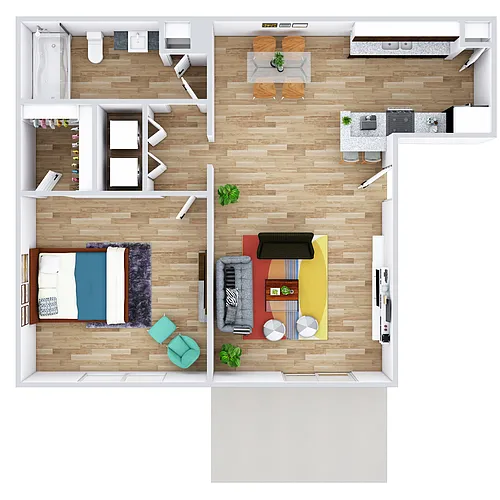 Floor plan 1 X 1