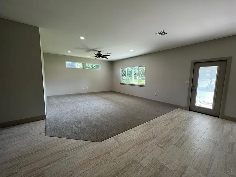 Living room, view from kitchen area