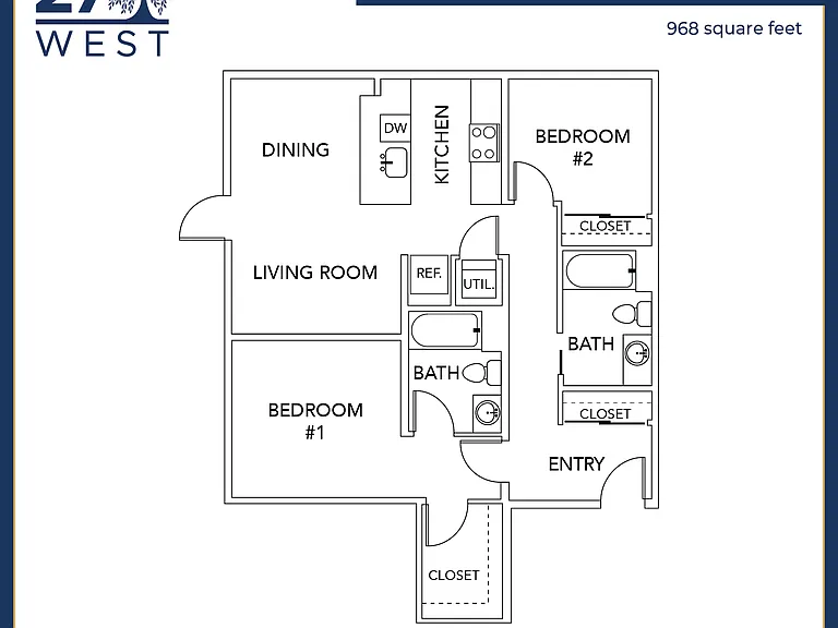 2 Bedroom 2 Bath Standard Tower 2 Bedroom 2 Bath Standard Tower