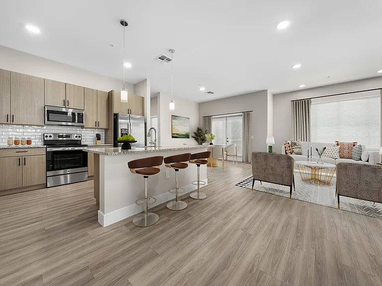 Spacious Kitchen and Living Space