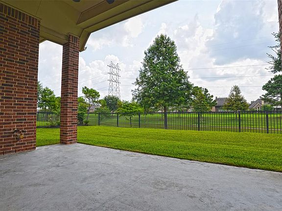 Covered patio views. Note the hookups for a complete outdoor kitchen (water, gas & drain)