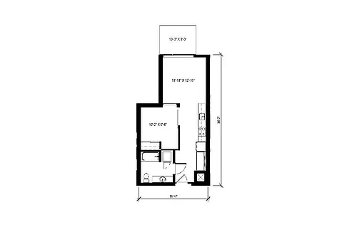 Floor plan Urban 1 Bedroom - U3