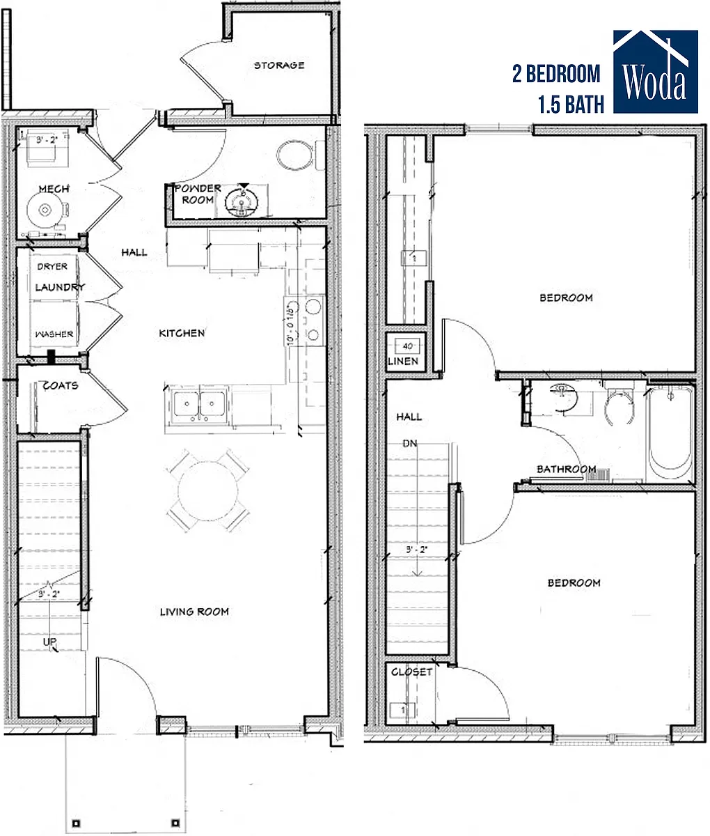 Floor plan Two Bedroom