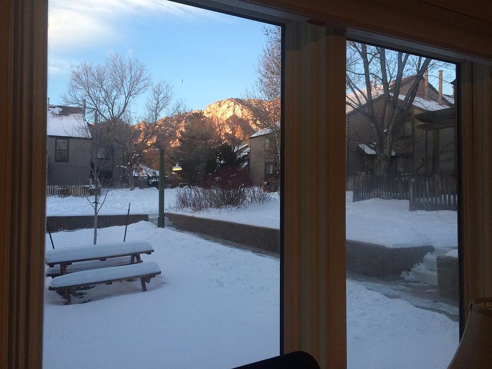 Looking out from the living room