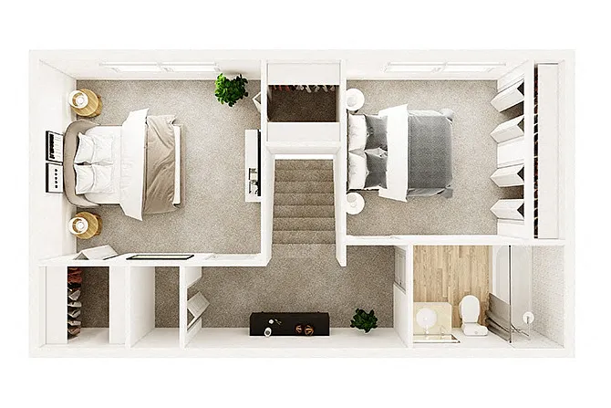 Floor plan Two Bedroom Townhouse