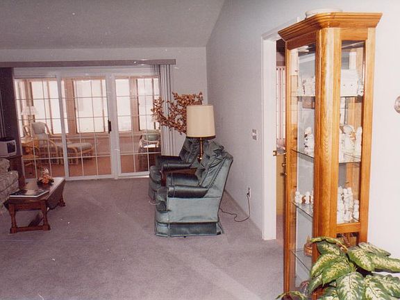 living area & porch