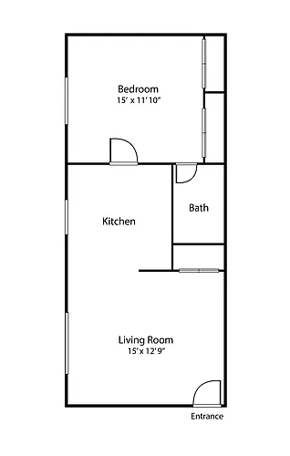 Floor plan 1 Bed / 1 Bath
