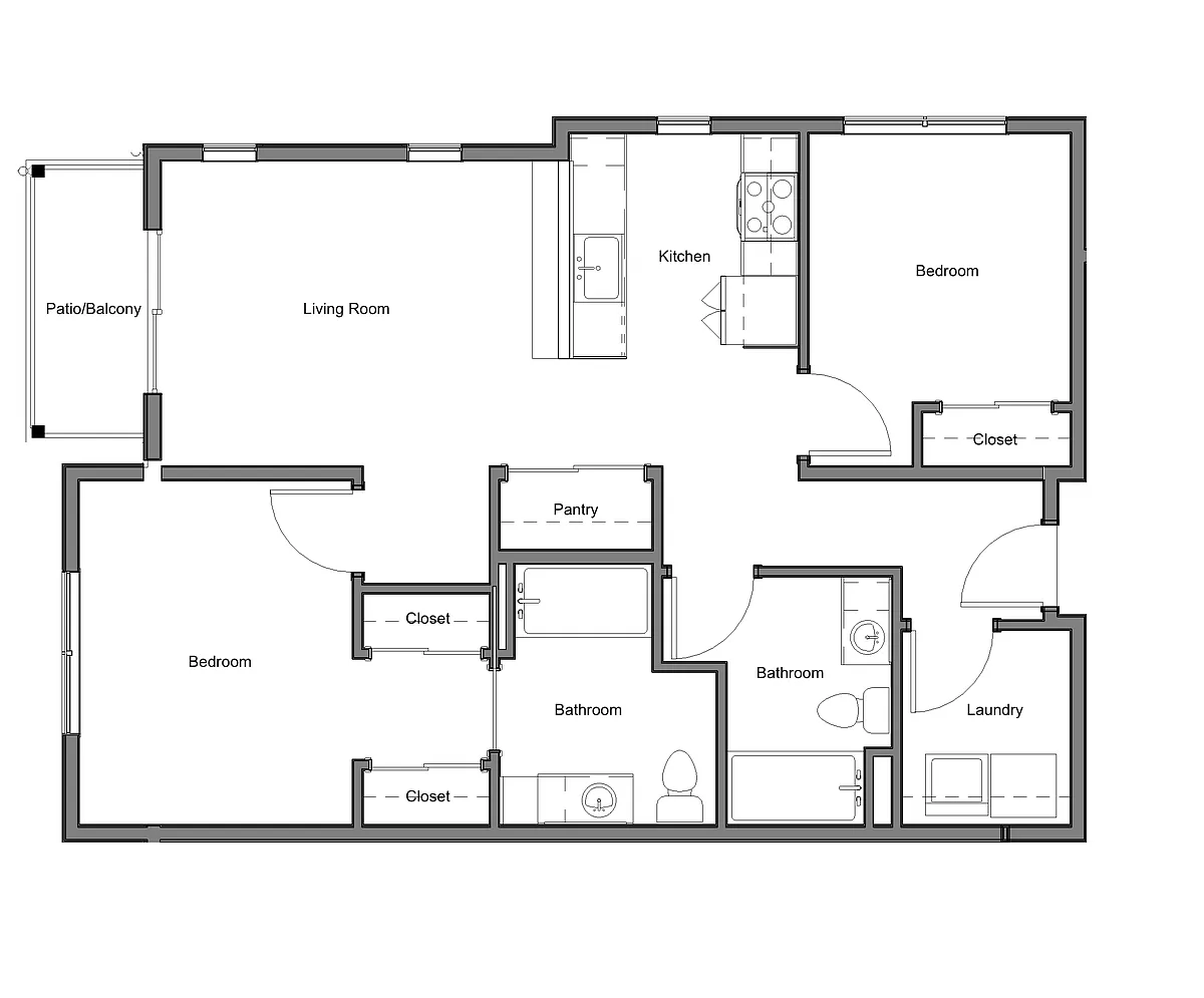 Floor plan Furnished Unit 5402 307