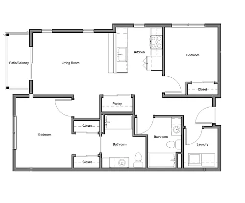 Floor plan Furnished Unit 5402 307