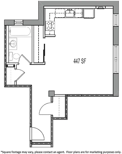 Floor plan STUDIO TIER 3